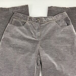St. John Sport Corduroy Pants Women's‎ Size 10 Marie Gray Cotton Blend Casual
